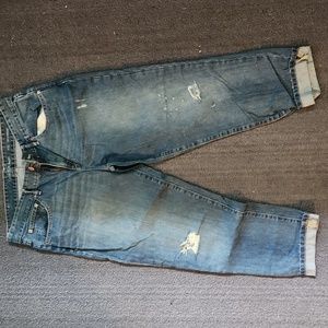 Lightly distressed Calvin Klein boyfriend jeans